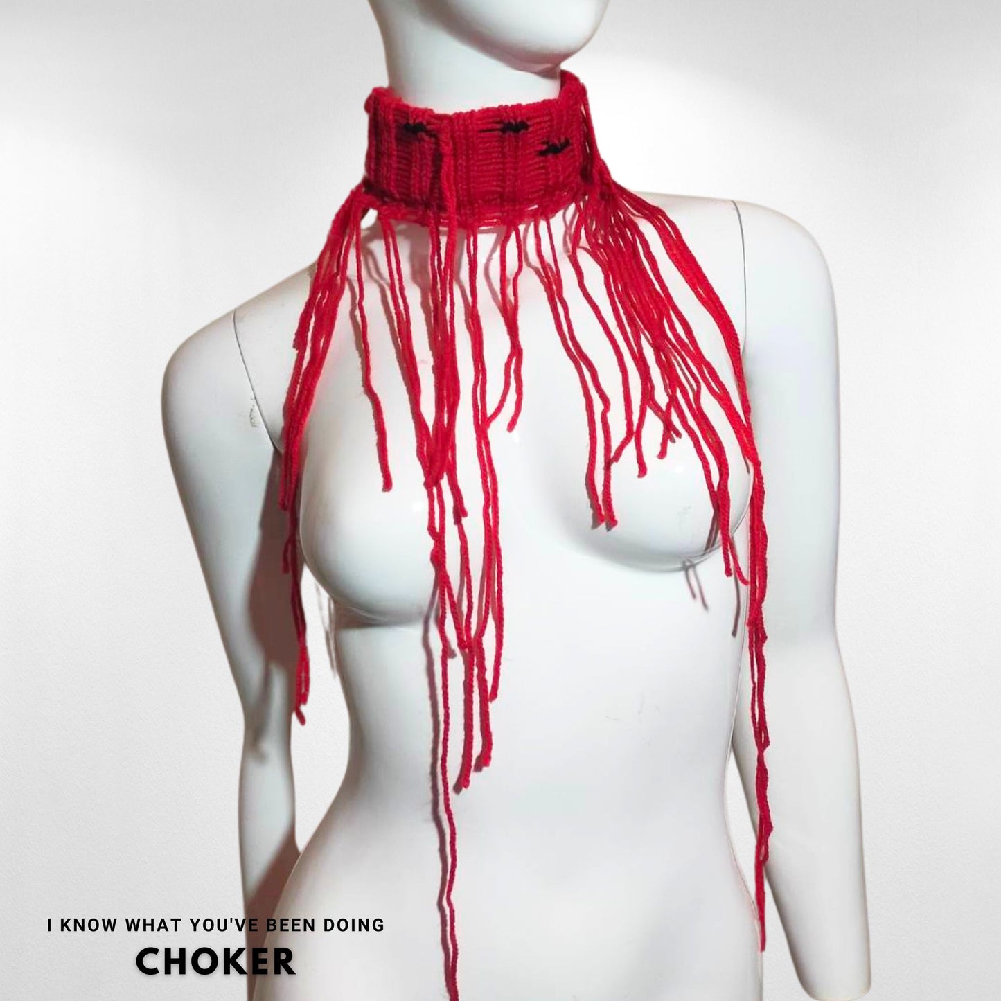 "I know what you've been doing" Handmade knitted choker