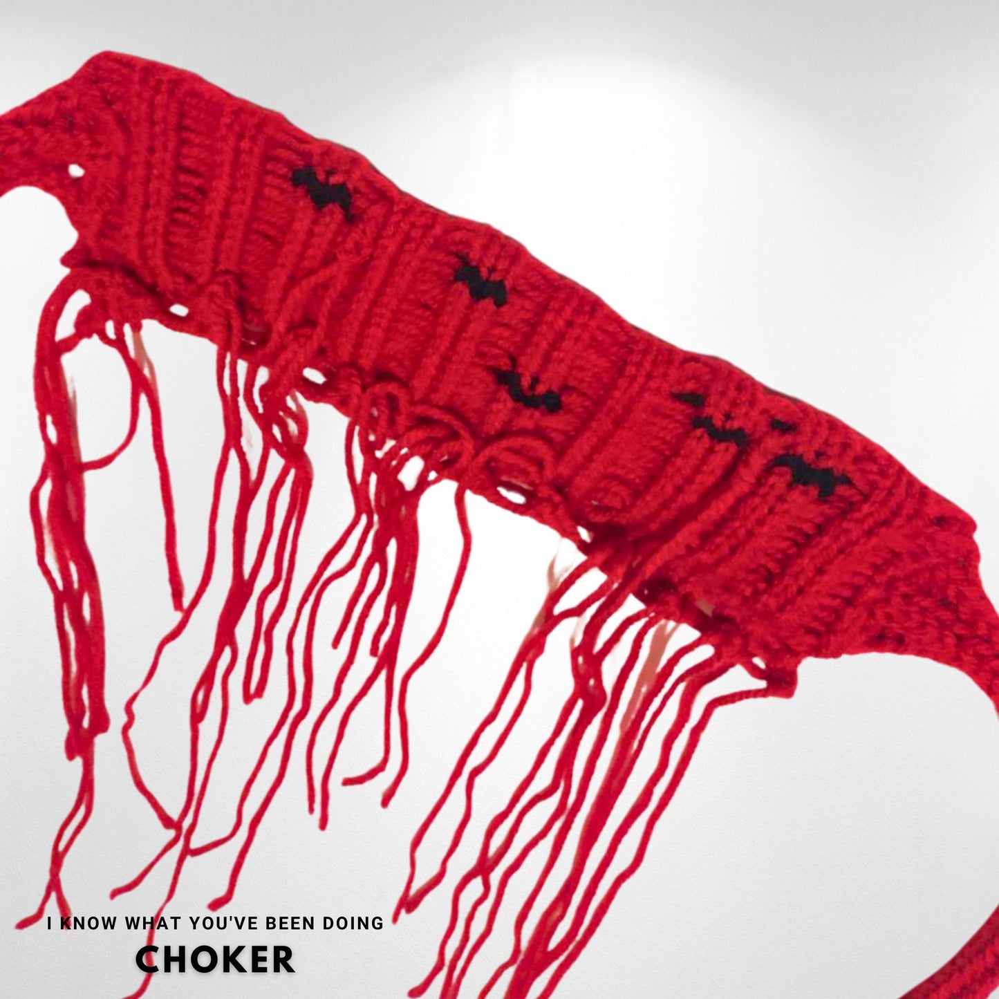 "I know what you've been doing" Handmade knitted choker