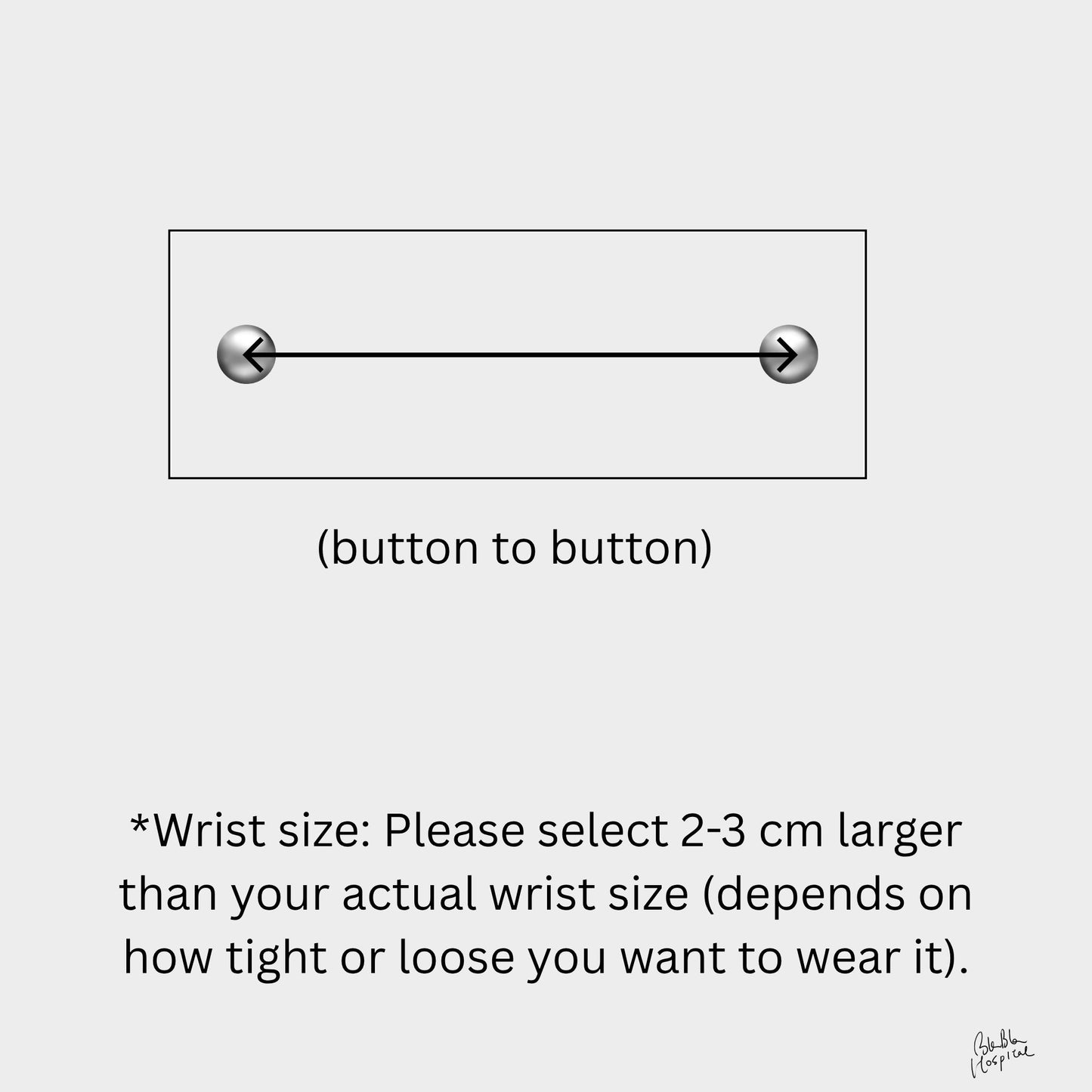 Blue Writings & Knit Patch -  Blabla Patient Wristband