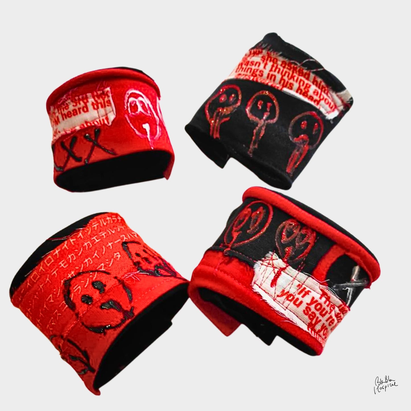 Twinmood Wristband Collection | Black with Red