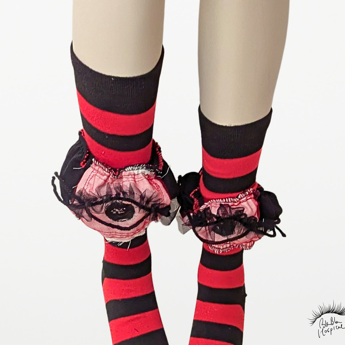 Eyes | My Black & Red Striped Socks