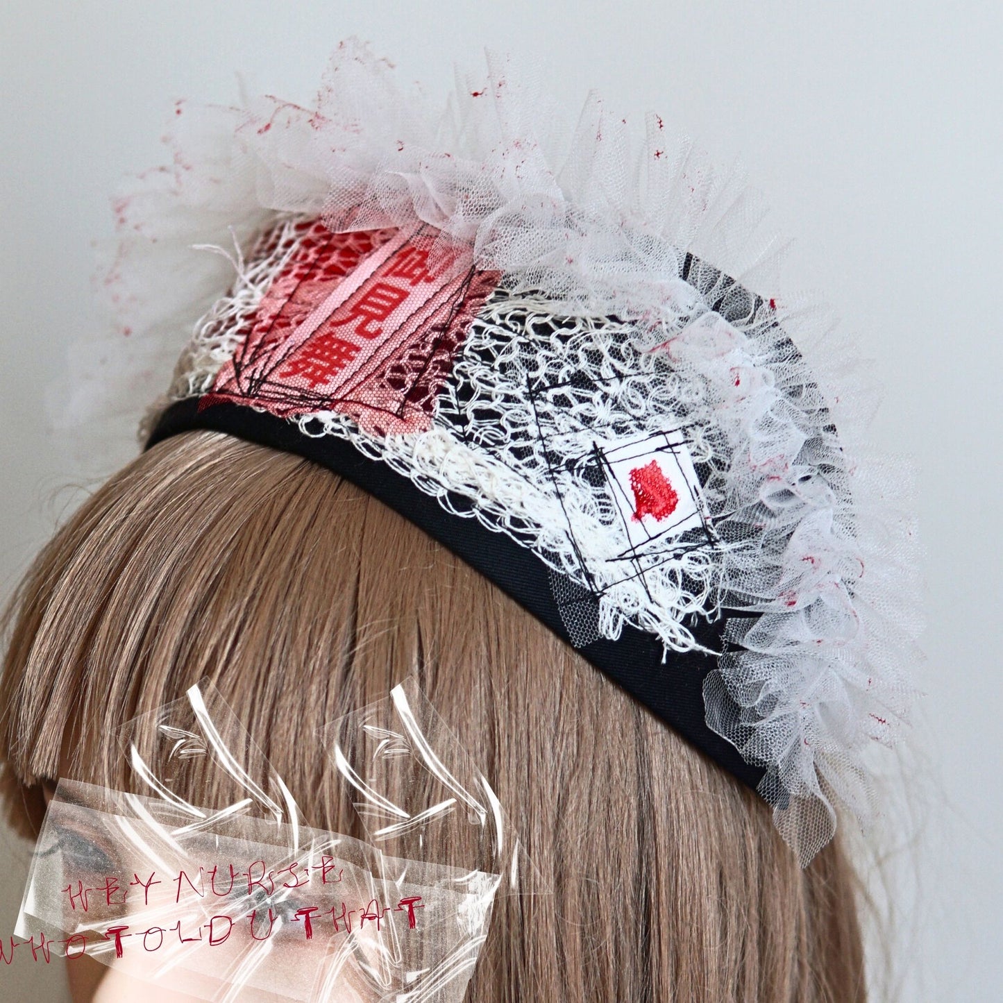 White Hospital OMIMAI Design – Black Nurse Cap