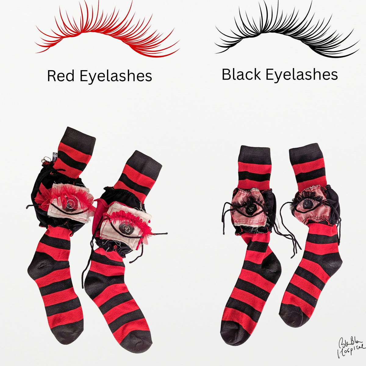 Eyes | My Black & Red Striped Socks