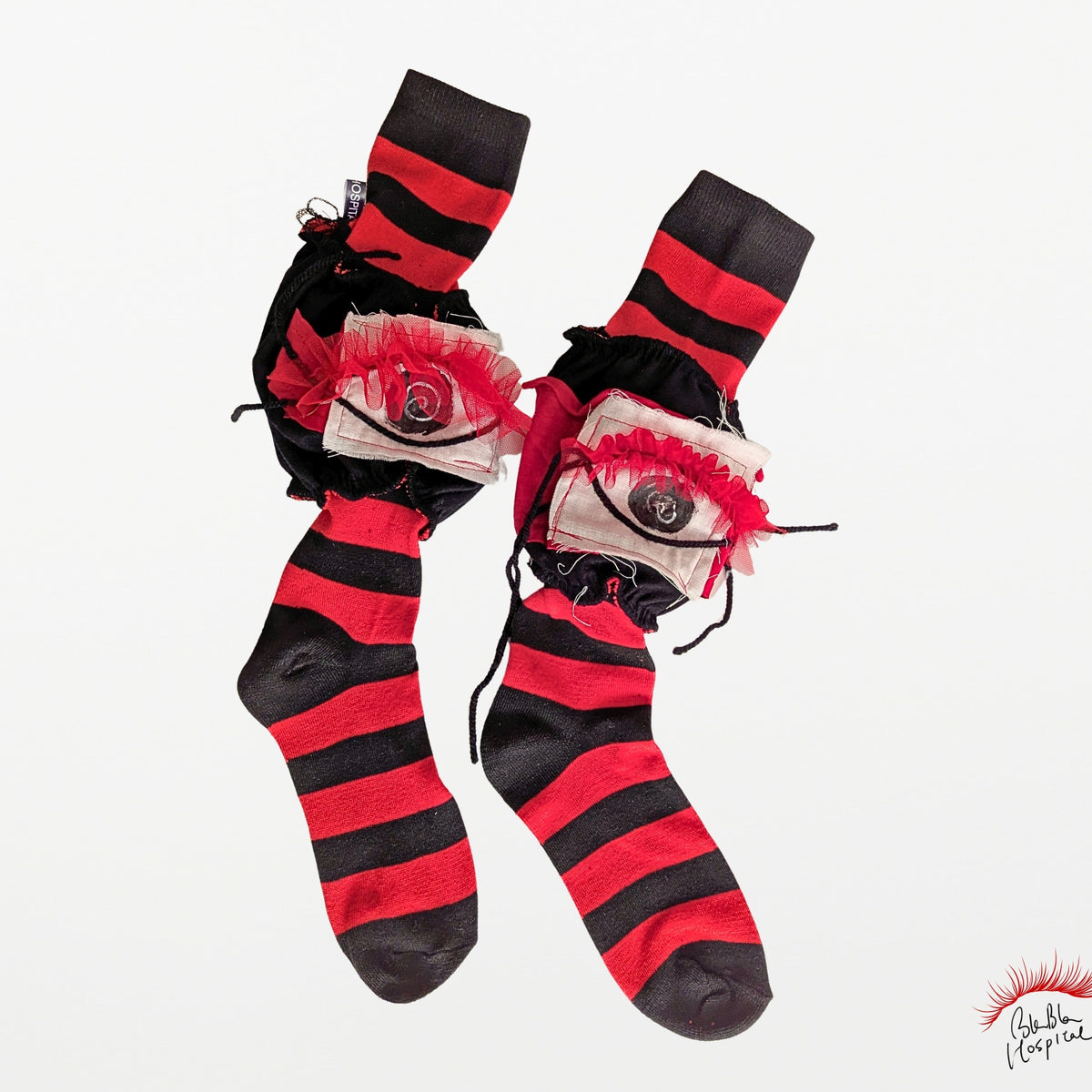 Eyes | My Black & Red Striped Socks