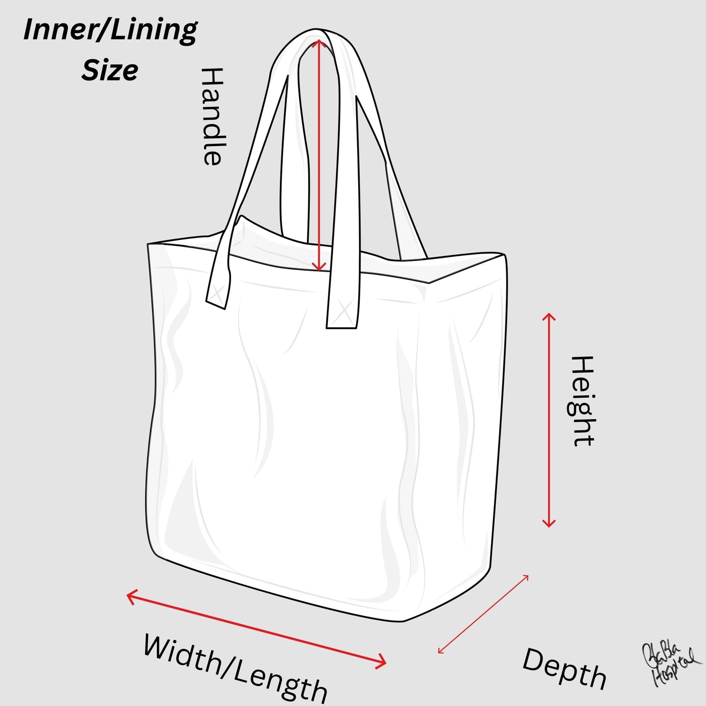 Carry the Whole Blabla World 00.1 | Red and White Gingham　- Art Tote Bag