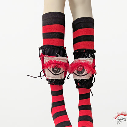 Eyes | My Black & Red Striped Socks