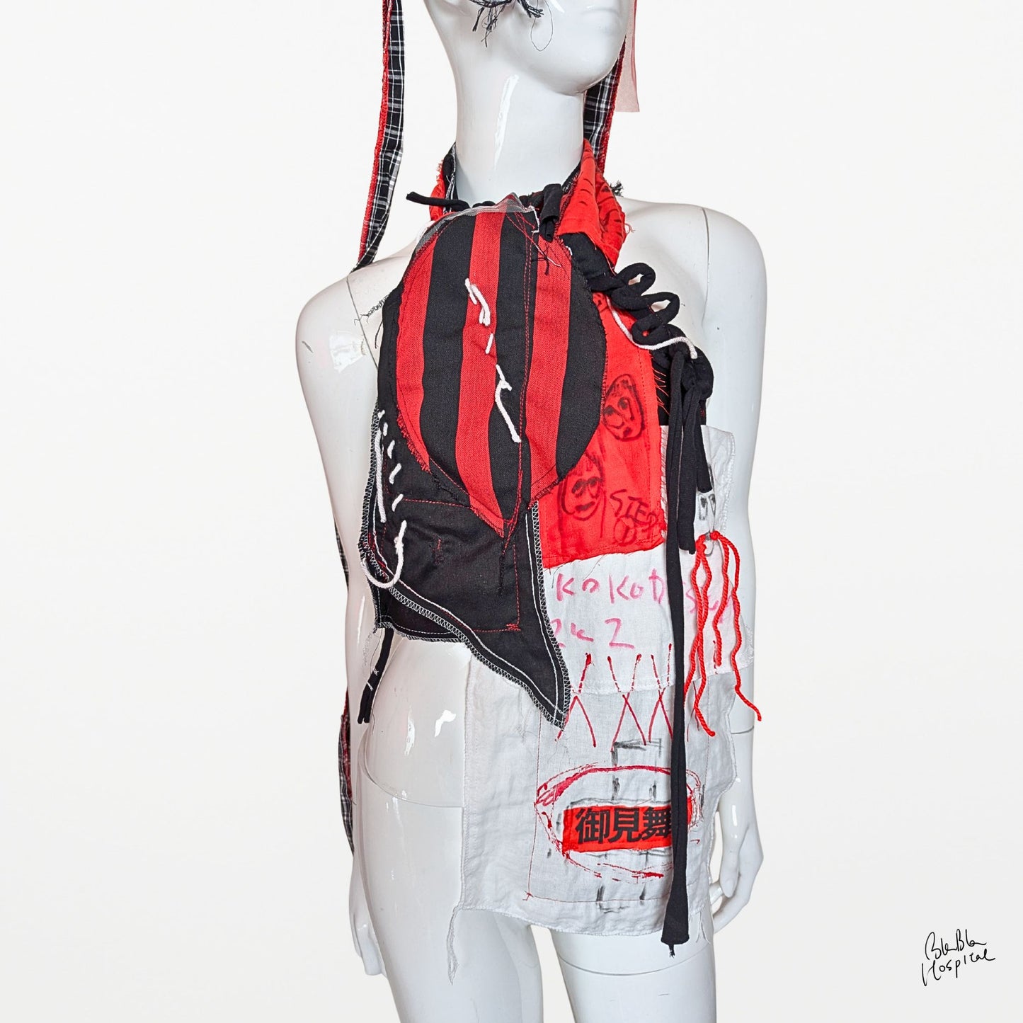 Hand-Drawn Face Scarf