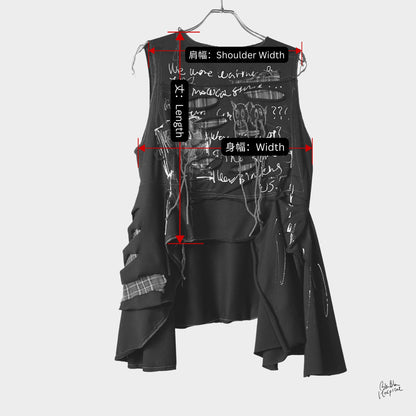 Twinmood – No.01b | Sleeveless Black Top