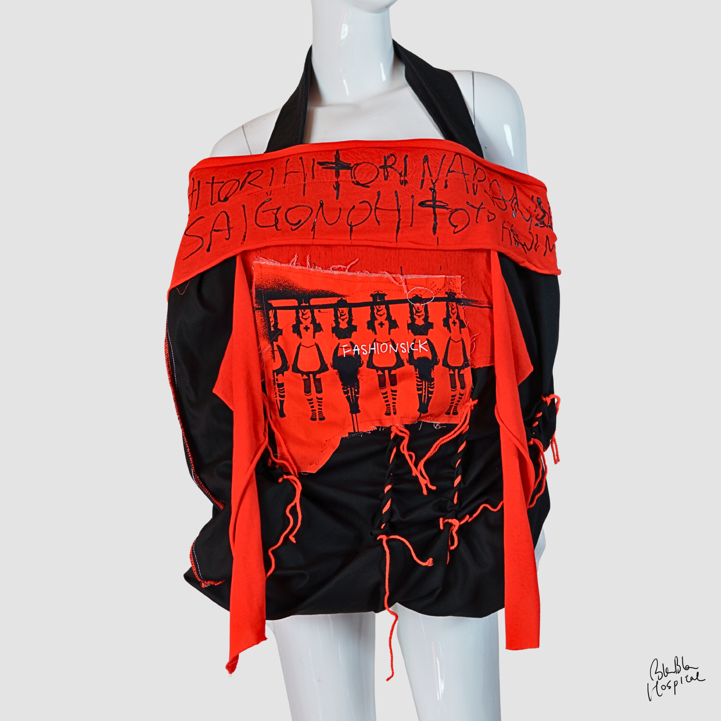 Carry the Whole Blabla World 00.2 | Black and Red Fashion Sick - Art Tote Bag