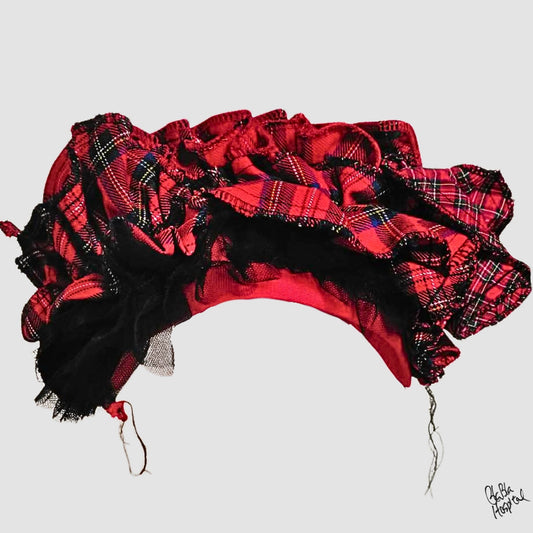 Red Tartan Intuitive Frill　– Red Nurse Cap