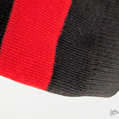 Eyes | My Black & Red Striped Socks