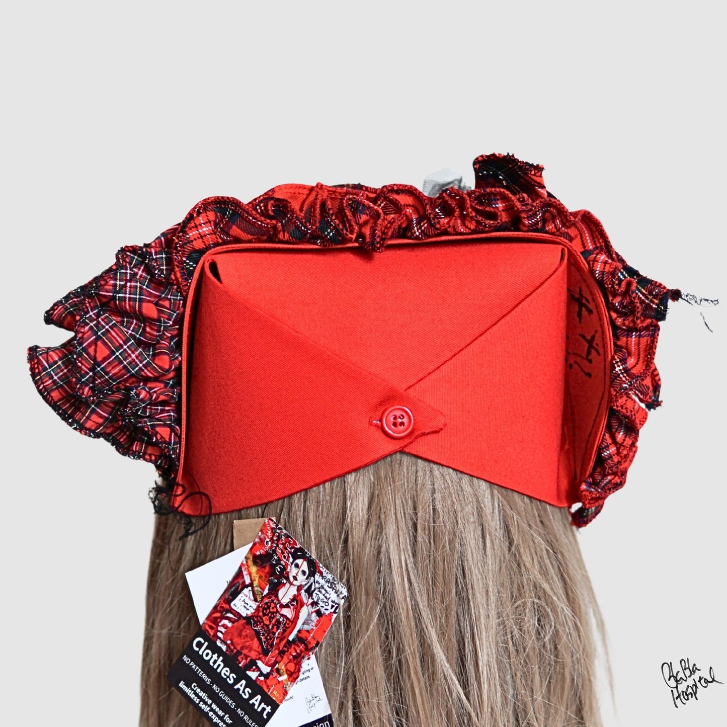 Red Tartan Intuitive Frill　– Red Nurse Cap