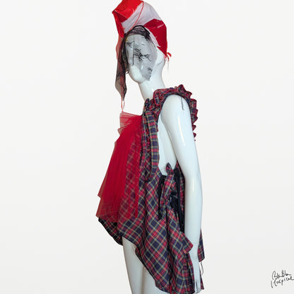 ART CURTAIN | Navy Check Sleeveless Top