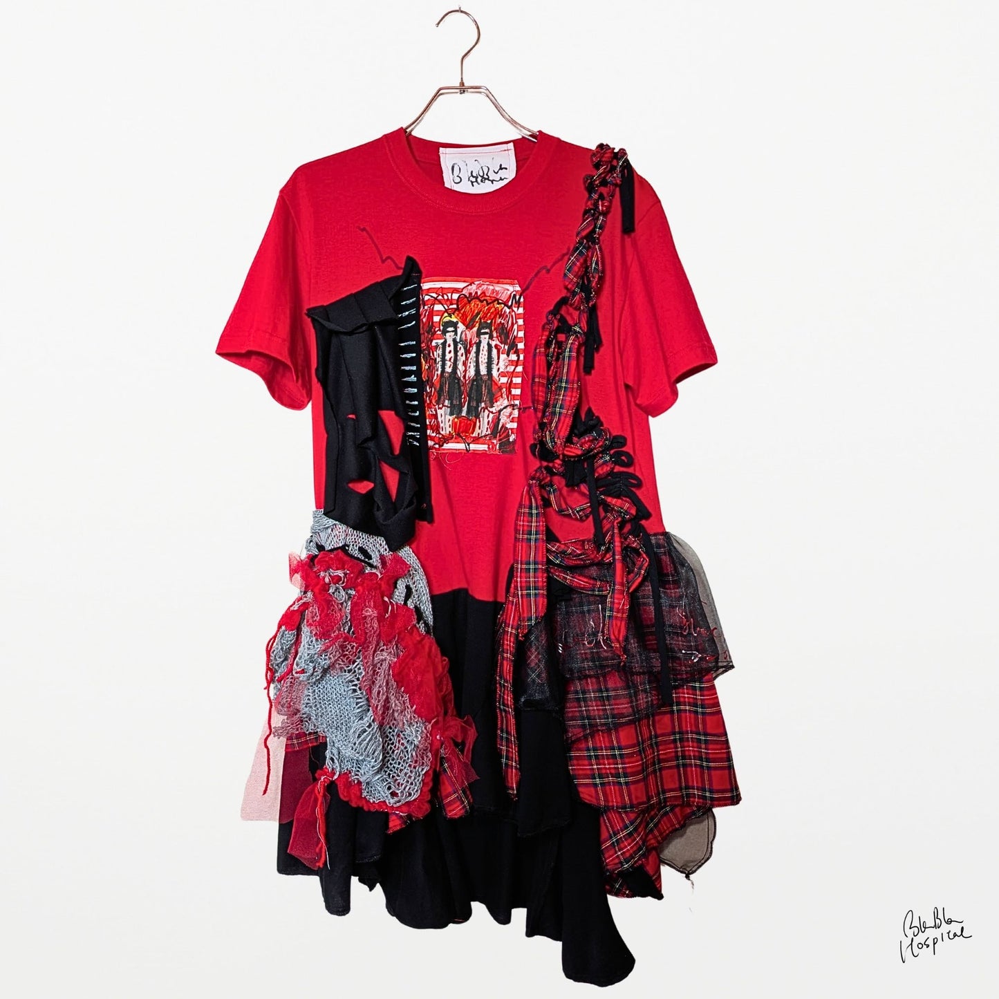 Tshirt-Dress - Red Black