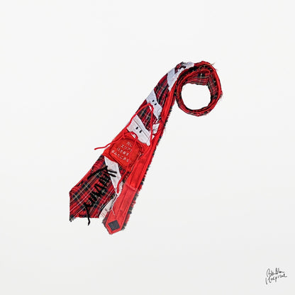 Red Check Ghost Tie