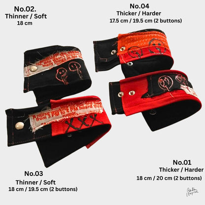Twinmood Wristband Collection | Black with Red