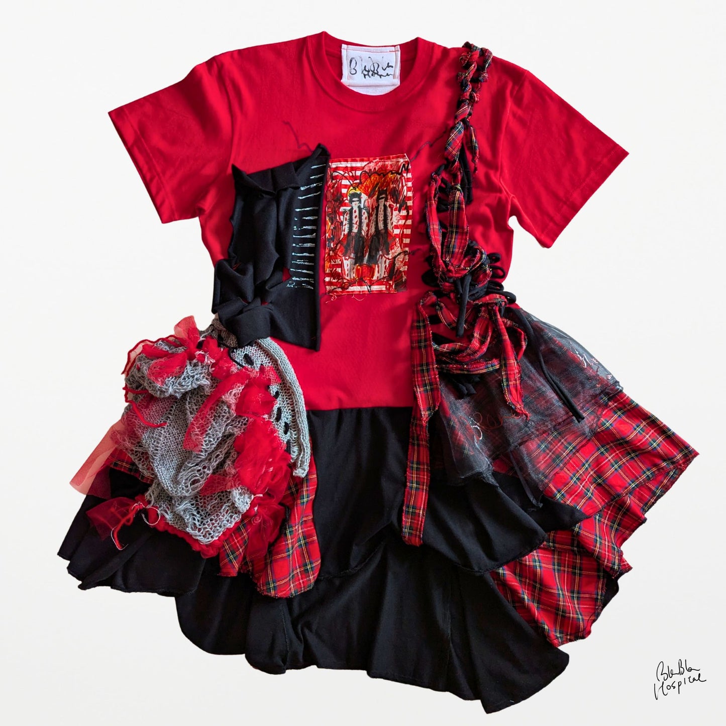Tshirt-Dress - Red Black