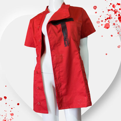 NEU! Rotes Gothic-Krankenschwesterkleid