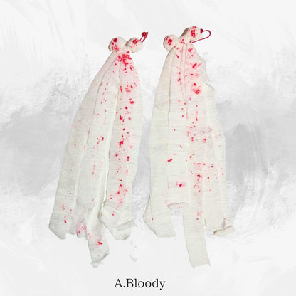 【50cm ish】Bandage Ribbon Hair Ties Yamikawa J Fashion Sweet Sickness Style Set of Two Bloody Long! haha