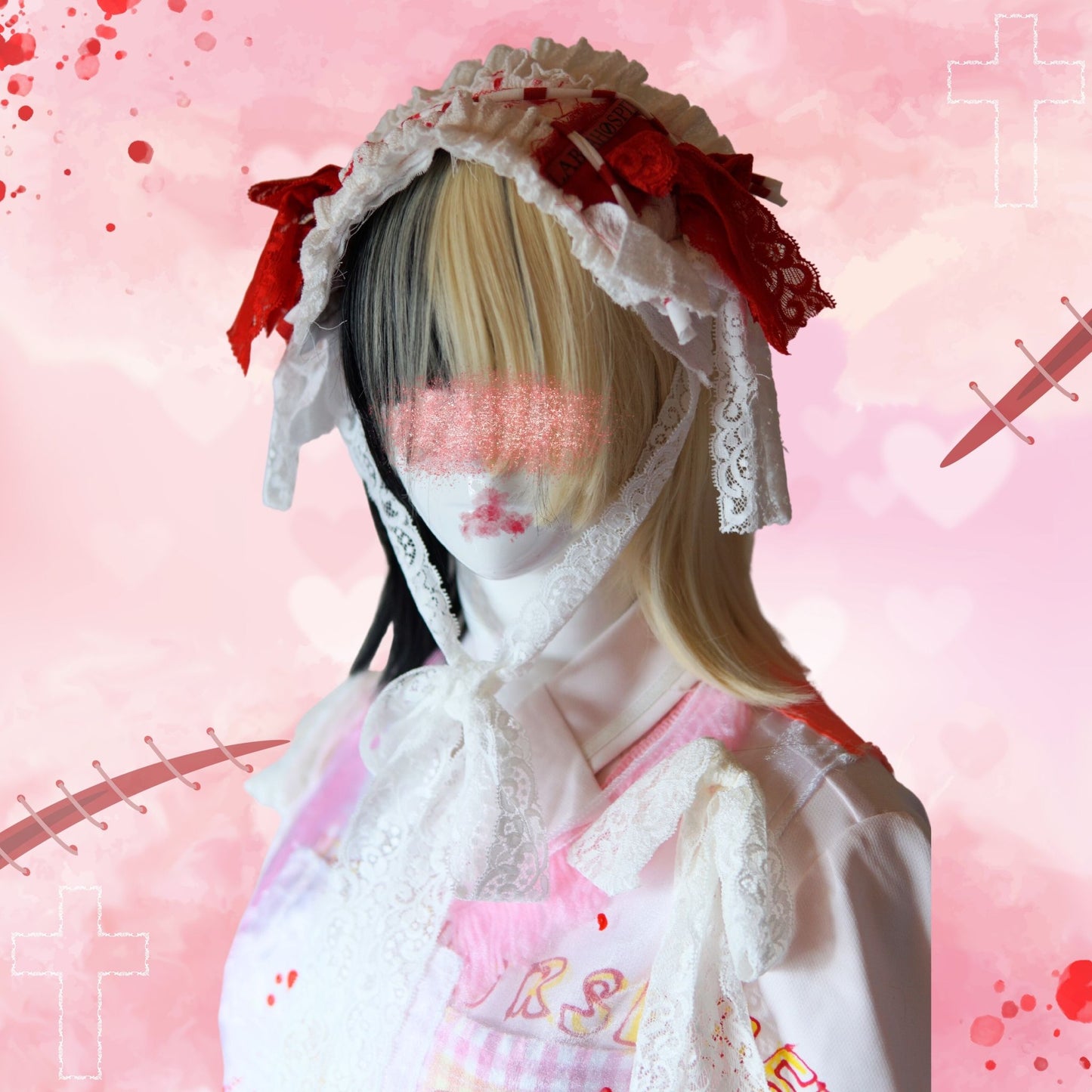Yami-kawaii, Gothic, and Lolita  Harajuku Fashion Headdress Bandages Frill