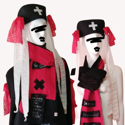 Gothic and lolita fashion nurse cap  lace x bandages desgin