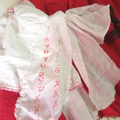 病みかわパンク♥十字ペイントxガーゼ　ハンドメイド　ミニスカート