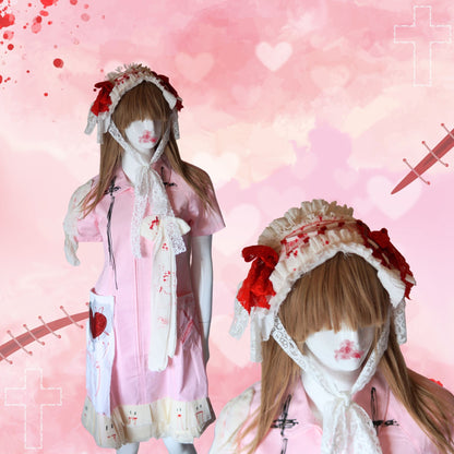 Yami-kawaii, Gothic und Lolita Harajuku Fashion Headdress Bandages Frill