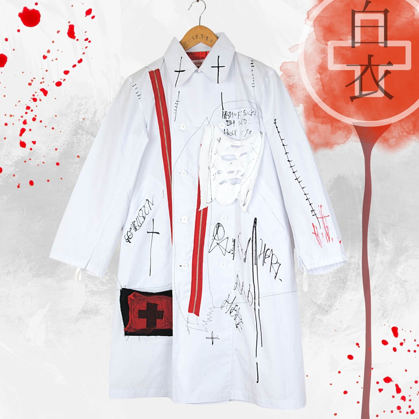 Weißer Arztkittel Medical Punk J-Fashion