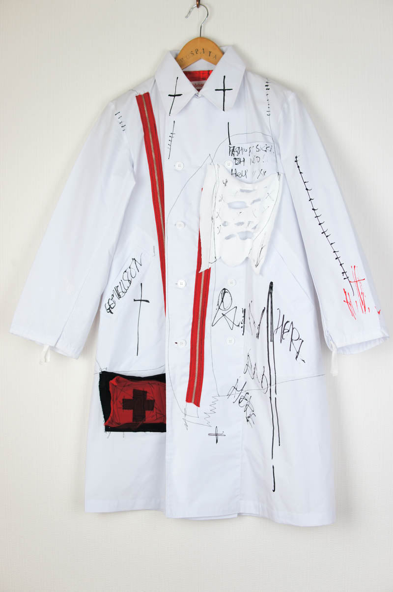 White Doctor Lab Coat Medical Punk J-Fashion