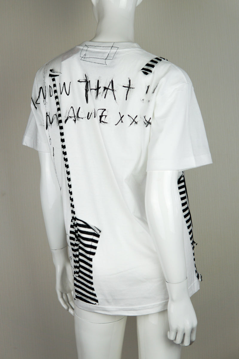 Unisex Punk White T shirt