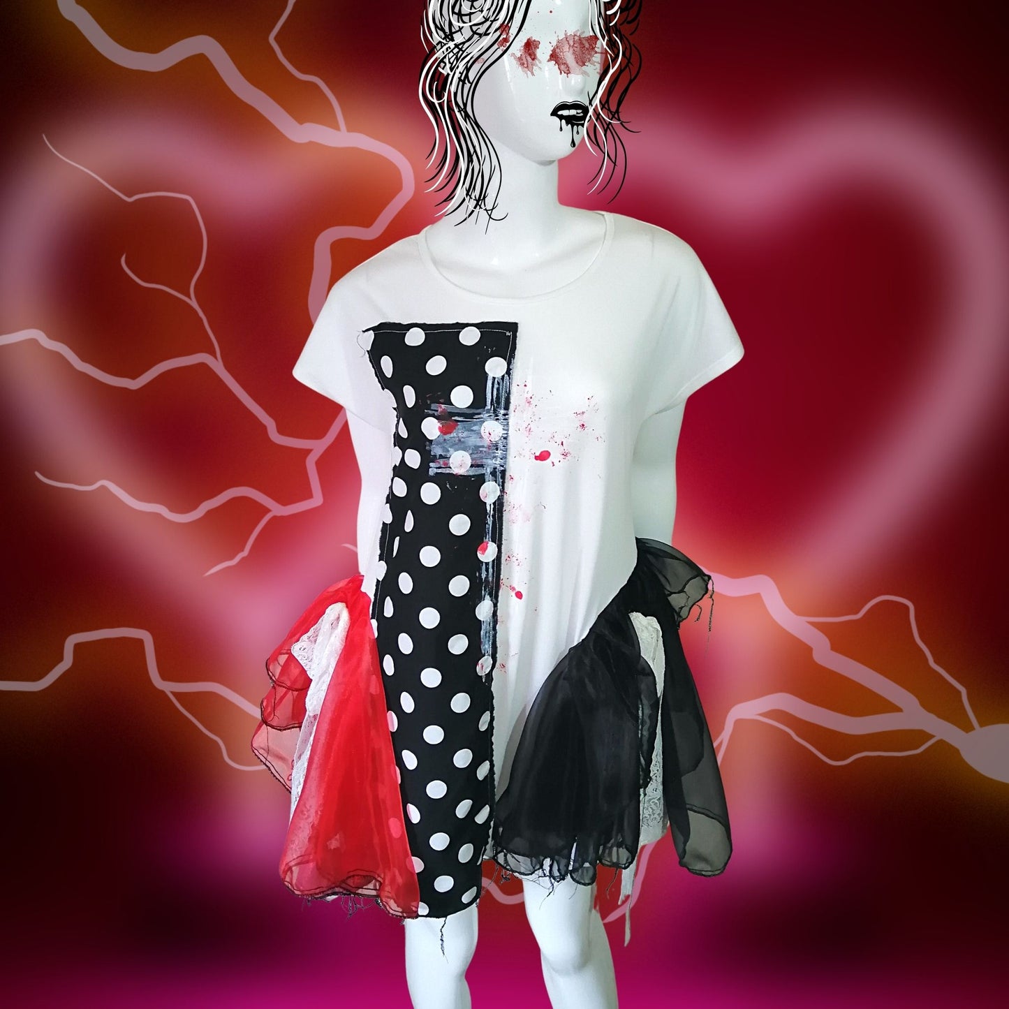 Gothic and Lolita Fashion sickness Tshirt-Dress 　